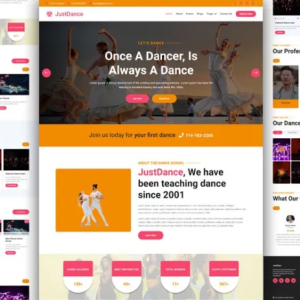 JustDance – Dance Class Website Template