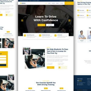 Drivin – Driving School Website Template